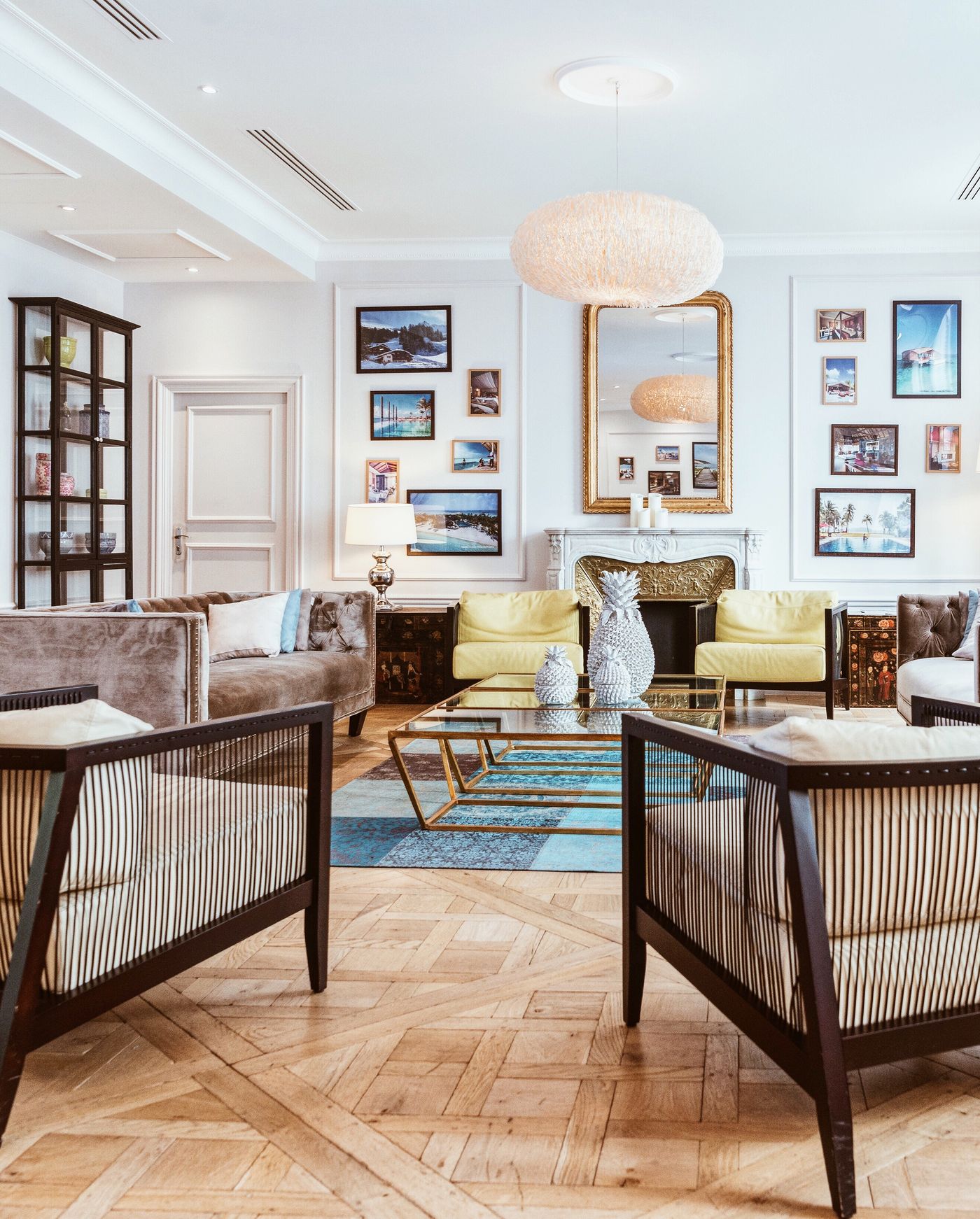 Styled eclectic living room interior design
